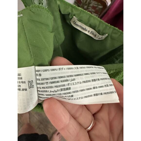 Abercrombie & Fitch Women's Green Cotton Blend Square Neck Tank Top Size Small - Picture 5 of 9